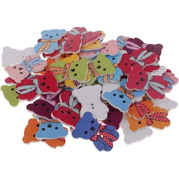 Boutons,9 Paires De Boutons De Jeans Ours Pins Boutons De Jean En Forme