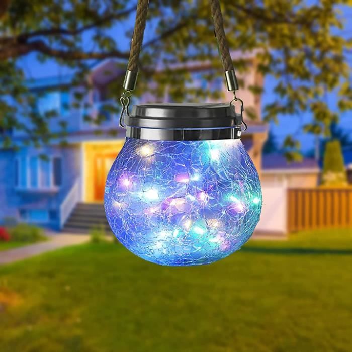 Zoeger Lanterne Solaire Jardin 2 Modes - Flamme Vacillante Ou Lumière Chaude - IP65 Étanche - 55/76cm