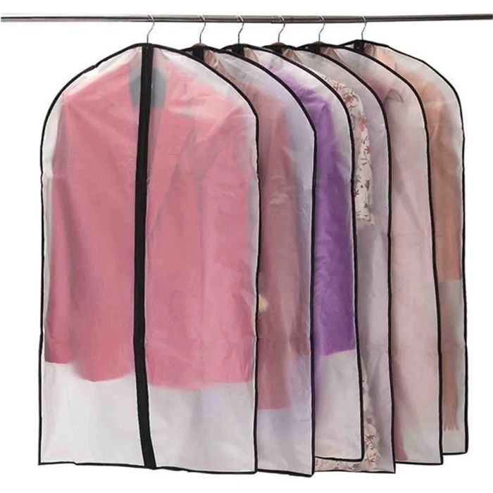 12PCS Housses De Vêtements Avec Zip - Anti Poussière, Étanches Et Transparentes