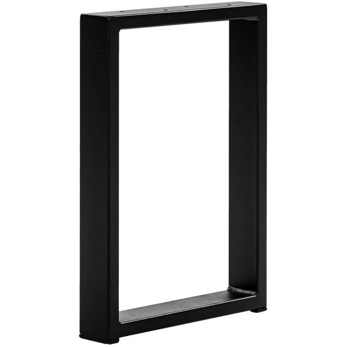 Pieds De Table En Stratifié Blanc - Lot De 4, Dimensions 13x13x72 Cm, Avec Plaque De Montage Et Tapis Antidérapant - 6