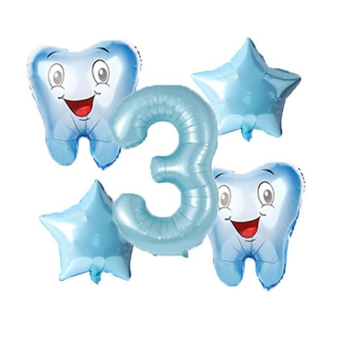 Dent Eux Bebe Garcon Premier Joyeux Anniversaire Fete Bleu Dent Numero Ballon Ensemble Jetable Vaisselle Ensemble Enfant Ll Cdiscount Maison