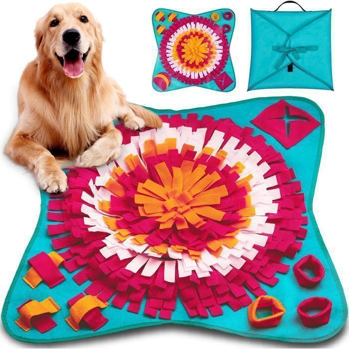 Comparer les prix de FOOTIER Tapis Snuffle Chien, Tapis de Fouille Chien, Jeu Tapis Snuffle, Chien Chat Snuffle Tapis,Le Stress Release Pad