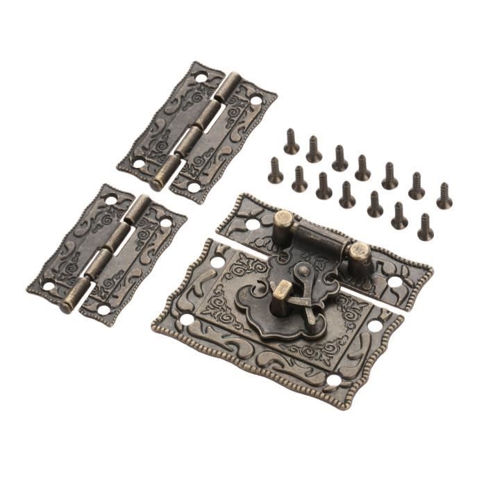 10 Antique Bronze Fer Boîte à Bijoux Cadenas Hasps Verrou Fermoir en