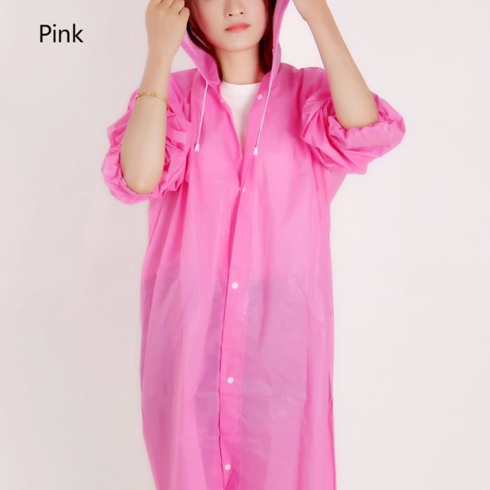 Poncho Pluie Enfant Rose Stearns Avec Capuche - Taille Jeune, Neuf Sous Emballage