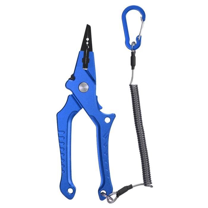 Pince Multifonction Pêche En Alliage Aluminium - Coupe-fil, Ouvre-anneaux, Léger 87g, étui Inclus - 9