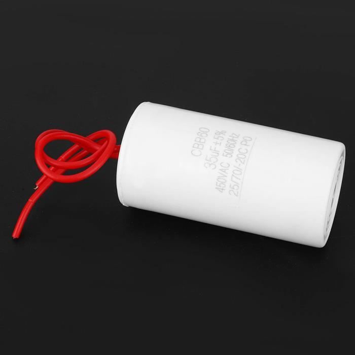 Condensateur De Démarrage CBB60 40µF 450V – Pour Moteur Monophasé Pompe à Eau, Machine à Laver, Réfrigérateur