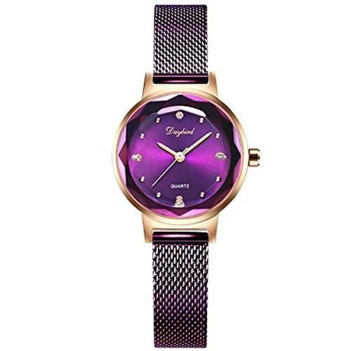 Montre Femme Silicone Rose Cadran Arc-en-ciel - Bracelet Gelée - Sans Marque