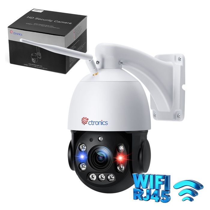 Ctronics 5MP Caméra de Surveillance 30X Zoom Optique WiFi Extérieure