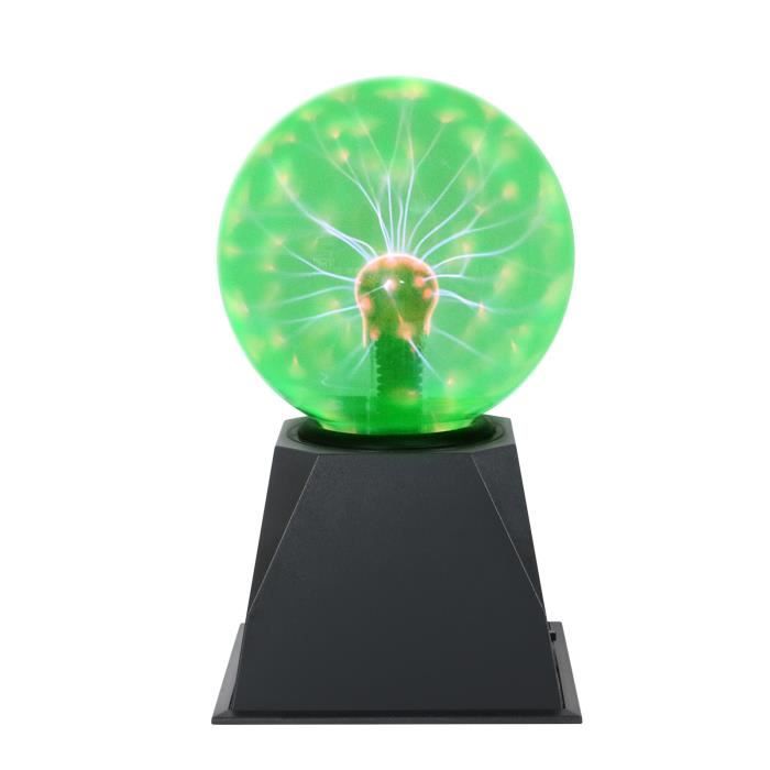 DAXGD Boule Plasma 5 Pouces - Lampe Tactile & Vocale - Effets Lumineux - Décoration & Science - Rouge