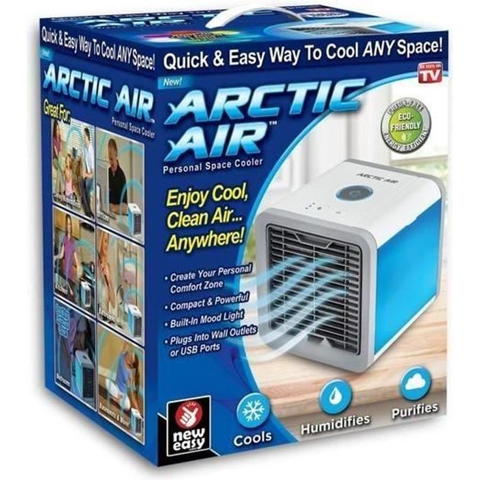 Climatiseur Portable Mobile Air Conditione Usb Silencieux Led Rafraichisseur D Air Sans Evacuation Cdiscount Bricolage