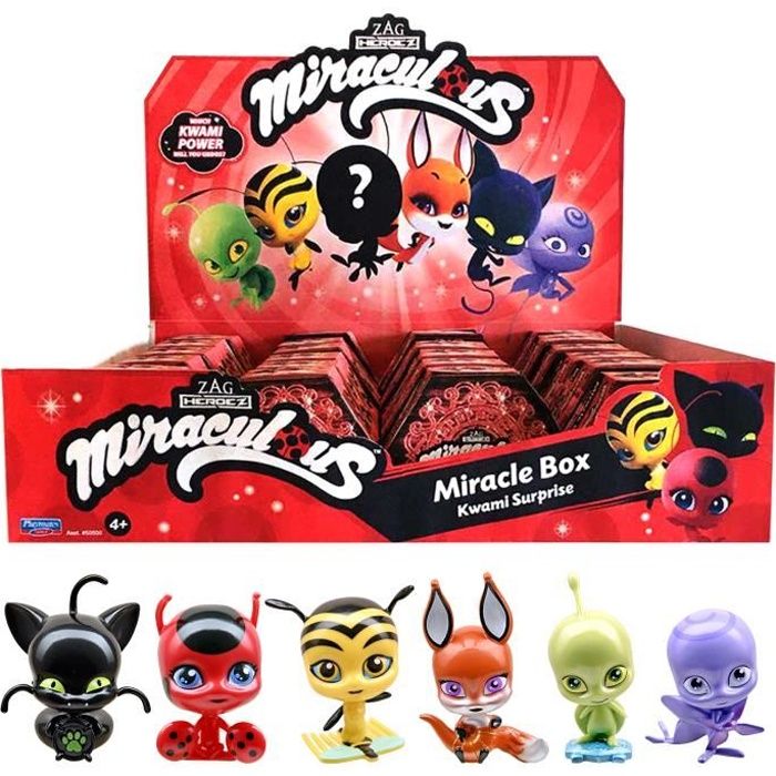 Boite à surprise Miraculous - Collectionne les 6 kwamis - Marque BANDAI