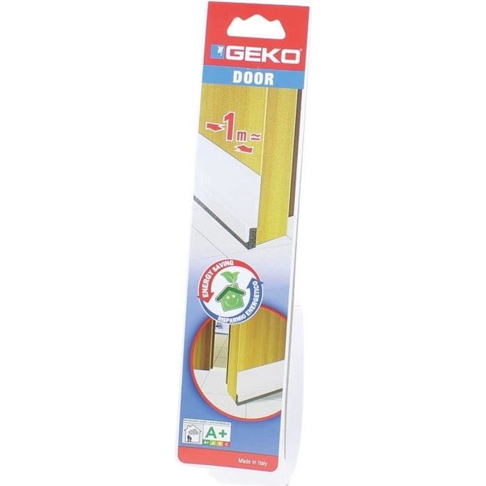 GEKO Bas de porte adhésif en PVC feutre - Economique - 100 cm - Blanc