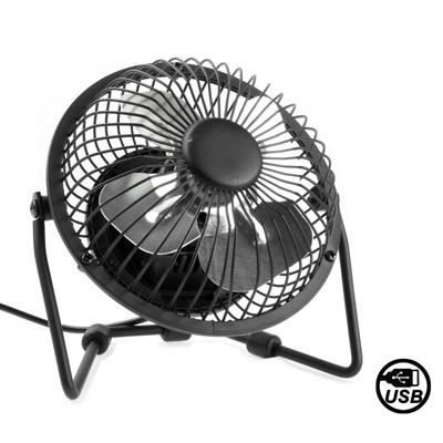 Mini ventilateur USB - Marque - Noir - Niveau sonore 45 dB