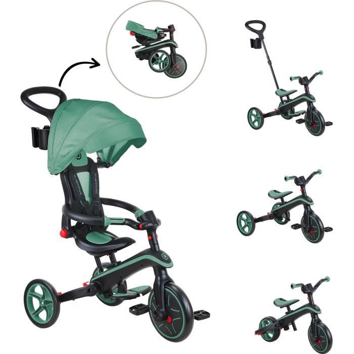 Tricycle évolutif EXPLORER 4 EN 1 PLIABLE GLOBBER Draisienne de à Montage sans outils