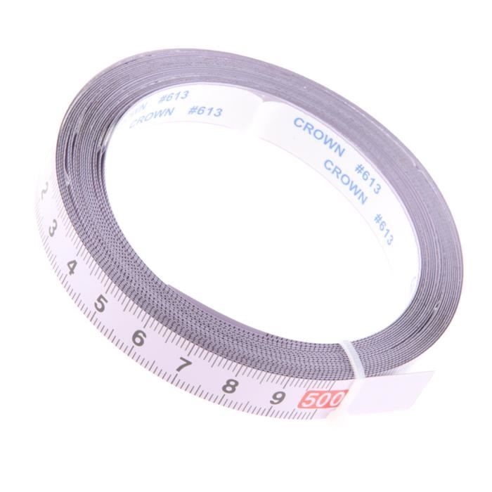 Réglette Adhésive 1 Mètre -0,50+0,50 - Ruban Inox Autocollant Pour Atelier