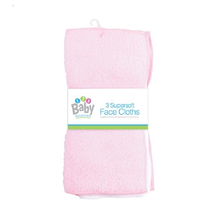 Lot De 3 Lingettes Tres Douces Pour Bebe Draps Et Serviettes De Bain Essuie Mains En Flanelle Rose Cdiscount Puericulture Eveil Bebe