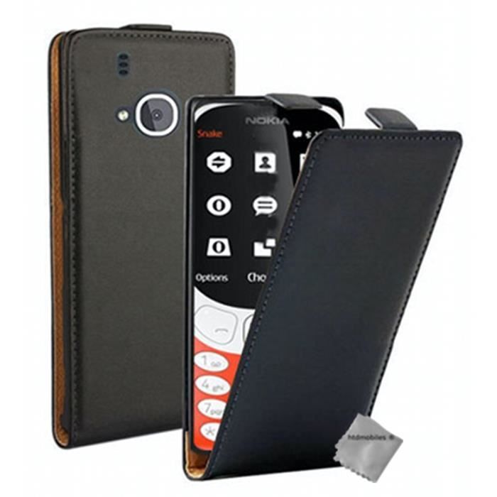 Étui Vertical Nokia 3310 (2017) - Cuir Véritable - Passant De Ceinture - Protection Écran & Boîtier