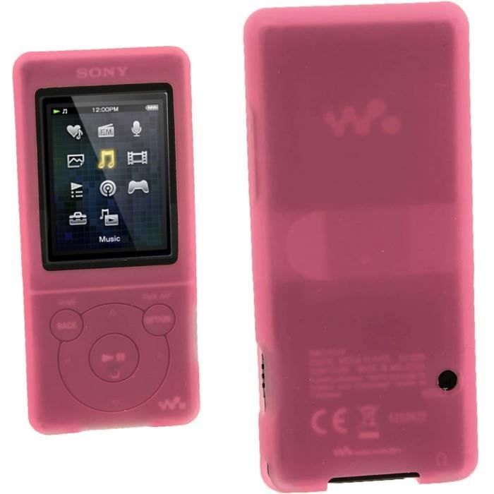 igadgitz Noir /Étui Housse Silicone pour Sony Walkman NWZ-E473 NWZ-E474 NWZ-E574 NWZ-E575 E-Series Video Lecteur MP3 4//8//16GB Protecteur d/écran NWZ-E474B, NWZ-E574B, NWZ-E575B, NWZ-E473K
