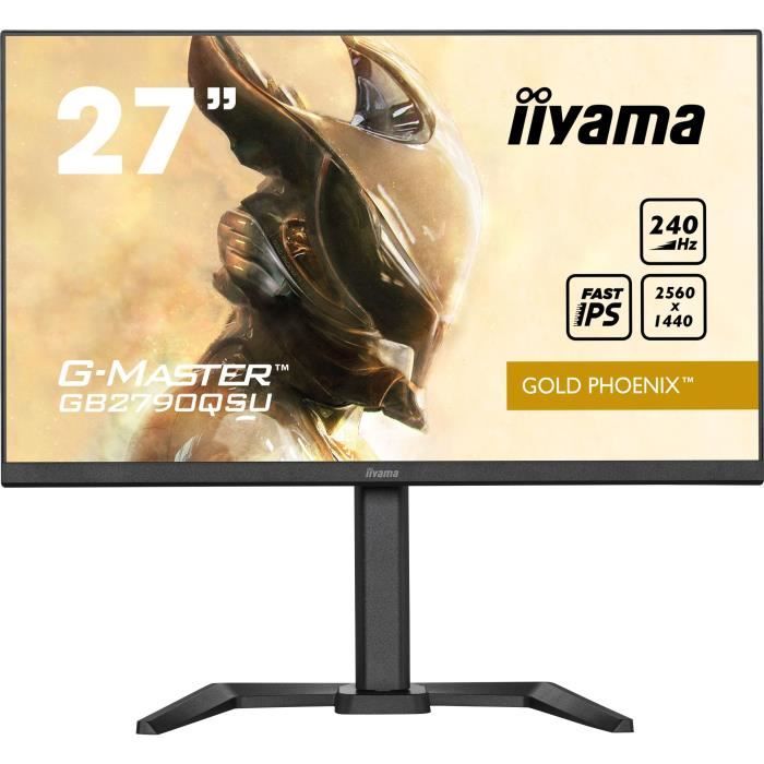 Ecran PC Gamer - IIYAMA - GB2790QSU-B5 - 27" IPS WQHD 2560 x 1440 - 1ms - 240Hz - HDMI DP - Pied réglable en hauteur