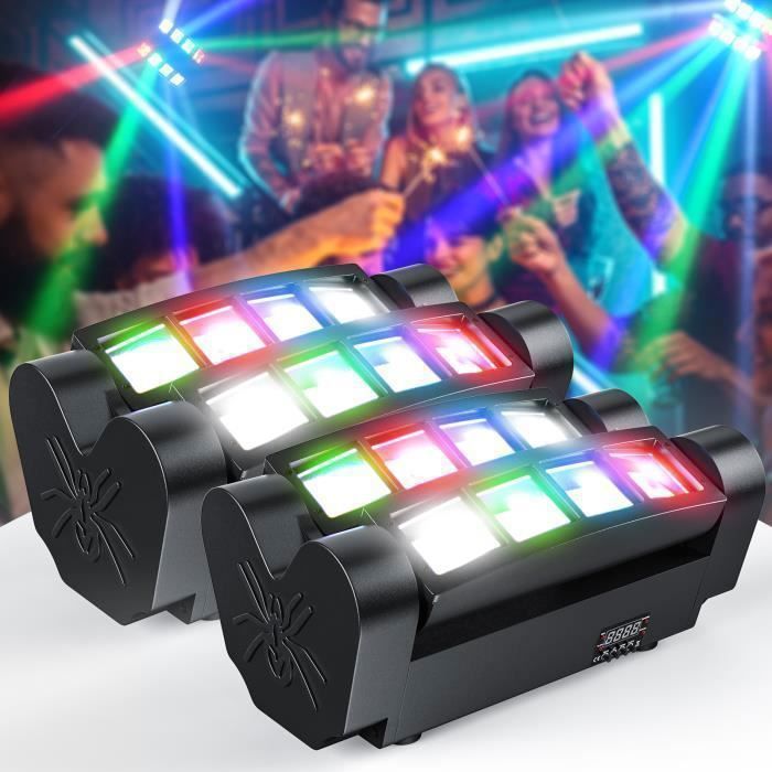 Projecteur PAR LED RGB 36 LEDs - 7 Modes - Télécommande Et DMX - Pour Fête, Disco, Mariage