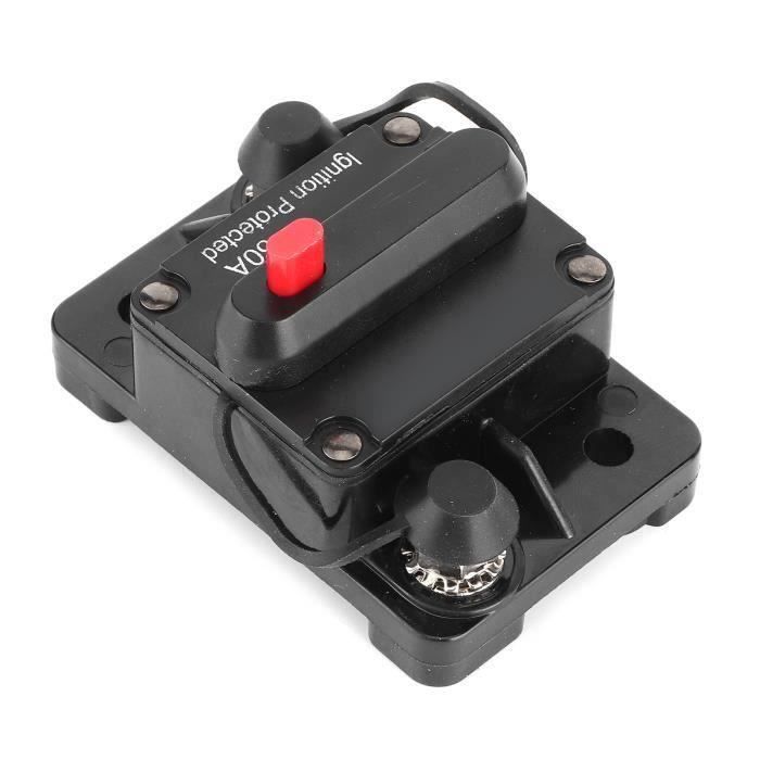 Disjoncteur Réinitialisable Manuel 80A 12-48V DC – Fusible Étanche IP67 Pour Voiture, Marine, Camping-Car, Yacht (80 Ampères)