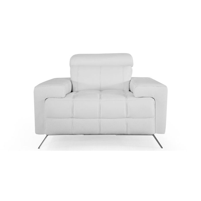 Fauteuil Cuir Design Jacob Blanc Habillage Canape Cuir Blanc Achat Vente Fauteuil Cdiscount