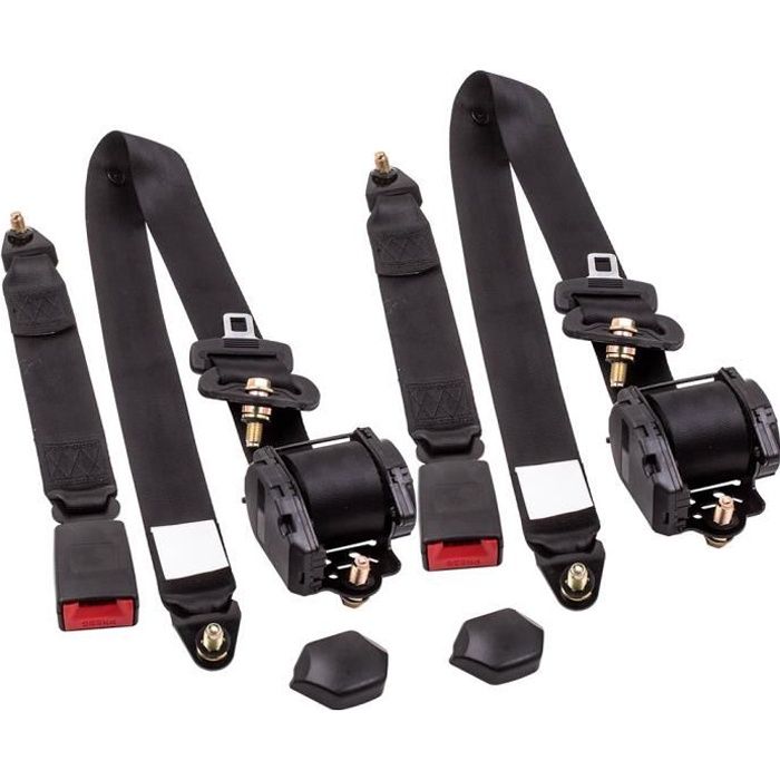 2PCS Universel 3 Points Réglable Ceinture de Sécurité pour Campingcars, Chariots