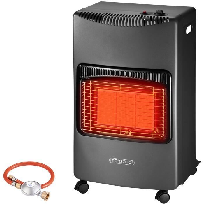 Poêle à gaz chauffage mobile 4200 W 3 niveaux de chauffage adaptateur ...