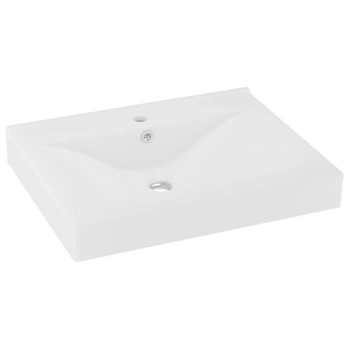 Lavabo Sur Plan Avec Trou Robinet LS66 - Dimensions 56 X 46 Cm, Élégant Et Pratique