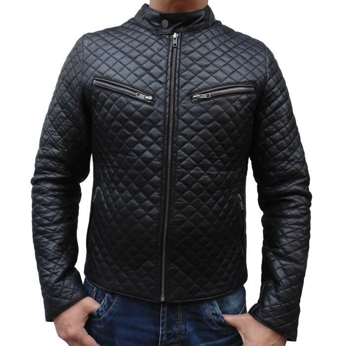 veste de cuir pour homme