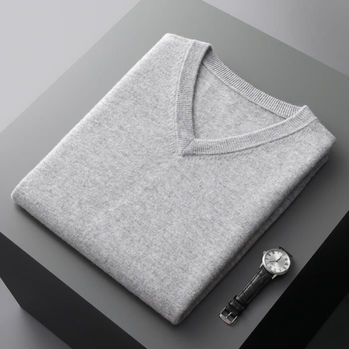 Pull Homme Hiver Chaud, Pull Laine Homme en Tricoté Col Rond Classique
