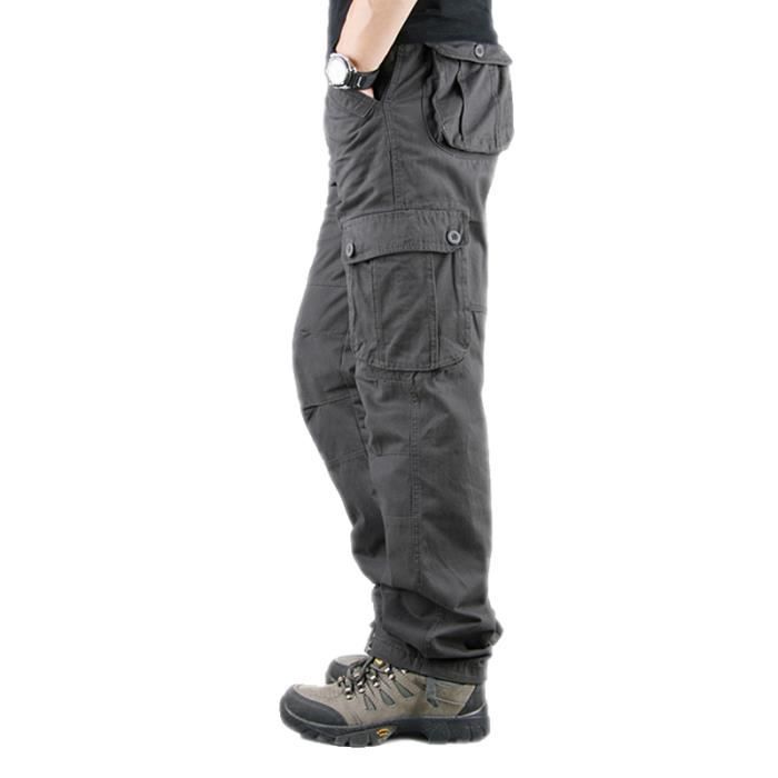 Pantalon Cargo Homme Pantalon de Travail Randonnée Sport Pantalon Militaire