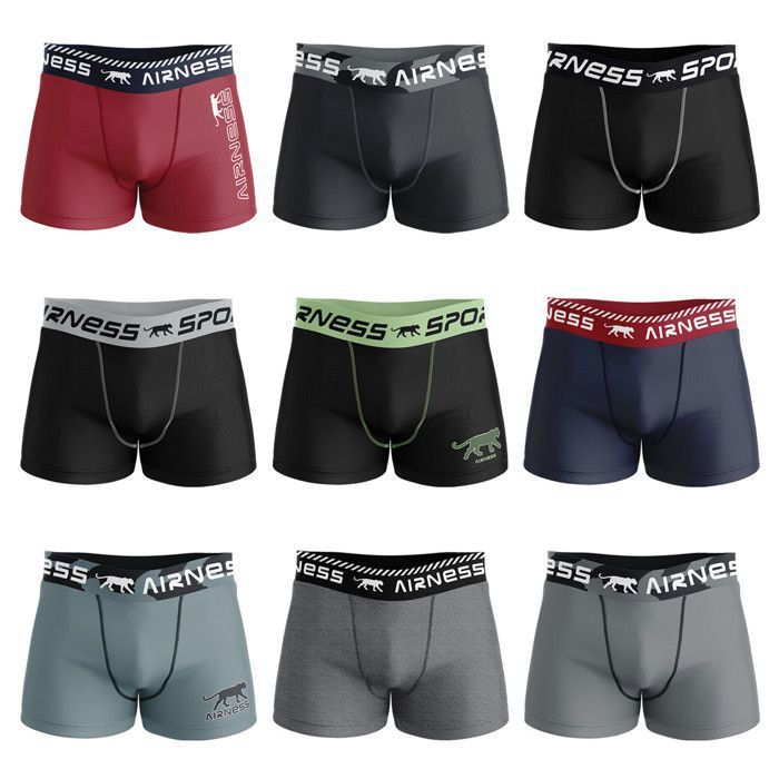 Boxer Homme Airness - Lot De 3 En Coton Doux Pour Peaux Sensibles - Taille S à XXL