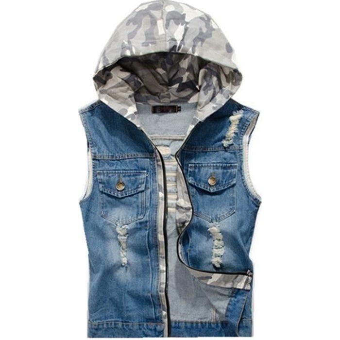 Gilet Femme Sans Manches En Jean - Style Rétro, Cardigan-veste - Marque Accent - Taille Regular - Neuf Avec étiquettes