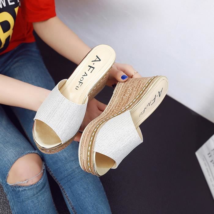 chaussures compensées femme ete