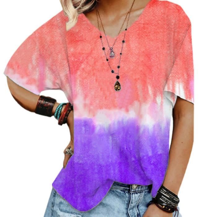 T shirt tie best sale and dye femme