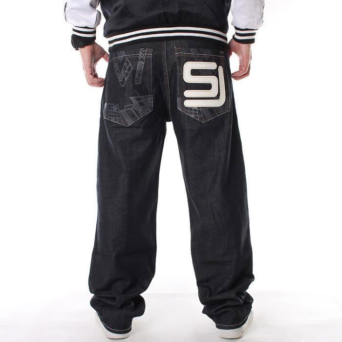 Homme Jeans Baggy Hip Hop Designer Brand Pantalon de planche à