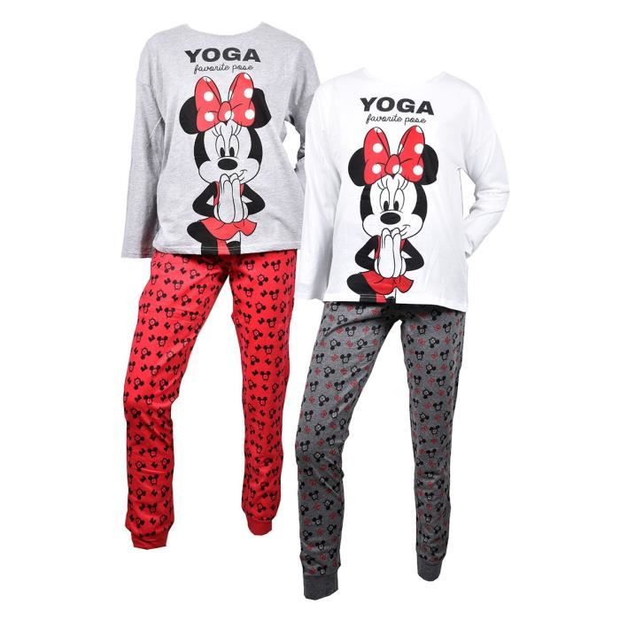 Pyjama Femme MINNIE en Coton Pack de 2 Pyjamas HU3546 yoga Pack de