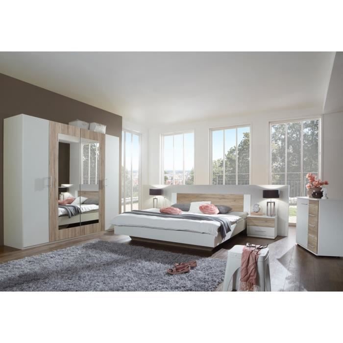 Chambre Adulte Imitation Blanc En Panneaux De Particules 180 X 200 Cm Achat Vente Chambre Complete Chambre Adulte Imitation Blanc Soldes Cdiscount