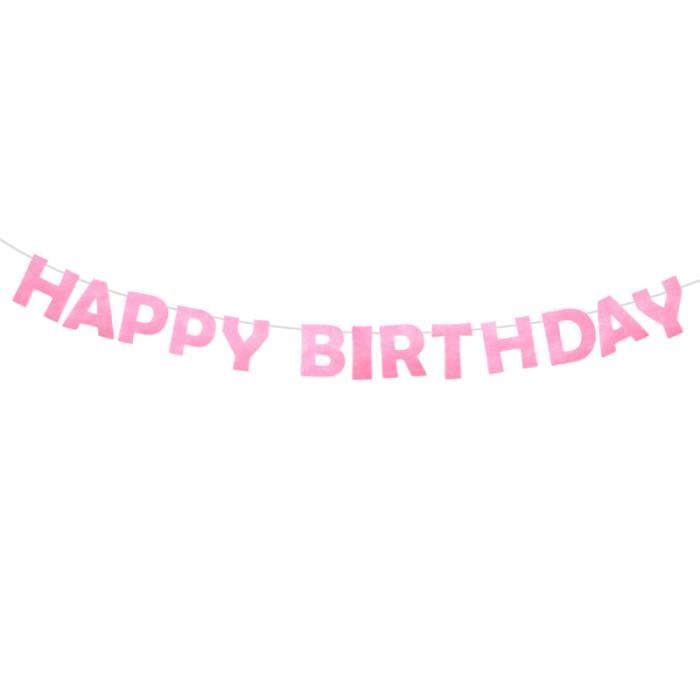 Bannière Joyeux Anniversaire Avec Papillons – Décoration Murale 150x90 Cm En Vinyle, Pour Fête Et Photo