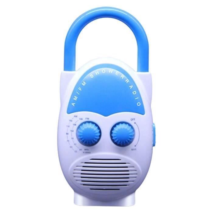 Radio Douche Étanche AM/FM - Enceinte Portable Avec Poignée Pour Salle De Bain