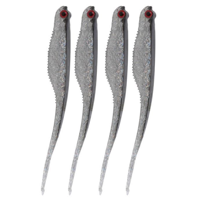 Hameçons Triples Eagle Claw 374SBA-4 – Taille 4 – Lot De 3 Appâts Souples – Neuf