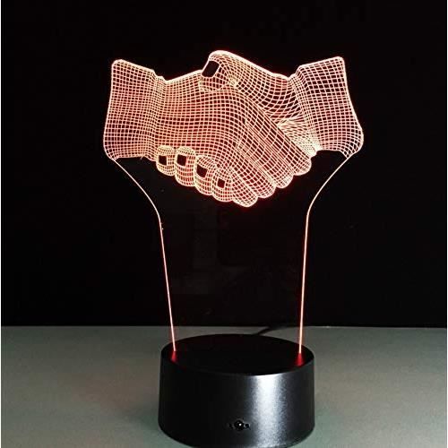 Lampe De Nuit 7 Couleur Changeant Poignee De Main Nuit Lumiere Collection 3d Led Table Lampe De Bureau Table De Dessin Anime Achat Vente 3429 Lampe De Nuit 7 Couleur Cdiscount