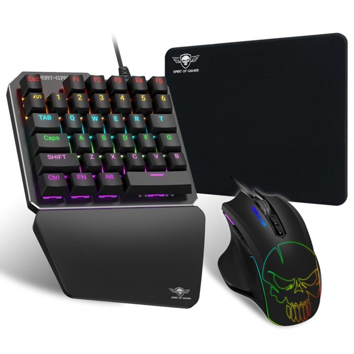 SPIRIT OF GAMER – XPERT G700 – Convertisseur RGB Clavier Mécanique + Souris 3200 DPI pour Consoles PS4, XBOX ONE, SWITCH Et PC