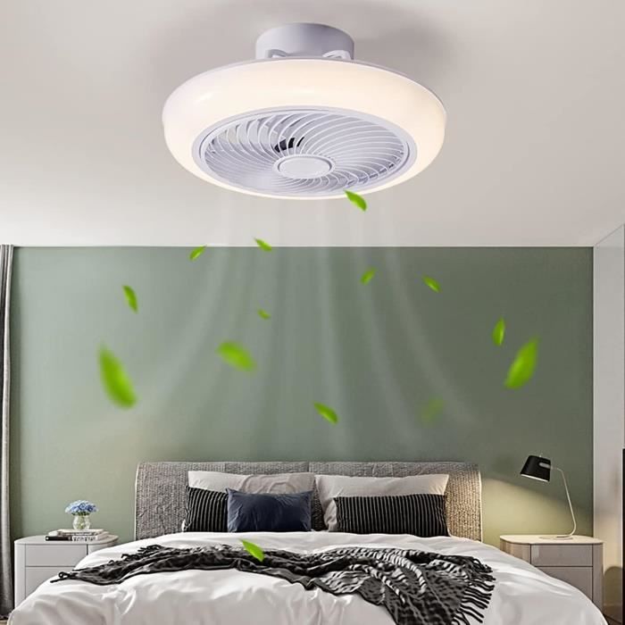 AHXIAOZN RGB Ventilateur Plafond avec Lumiere,50cm Ventilateurs