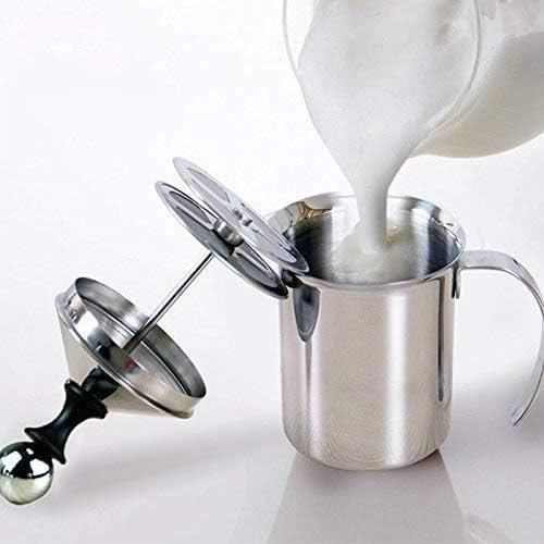 Lot 6 Pots à Lait Inox 90ml - Pour Mousseur à Lait, Cappuccino, Latte Art - Argenté - Acier Inox 304