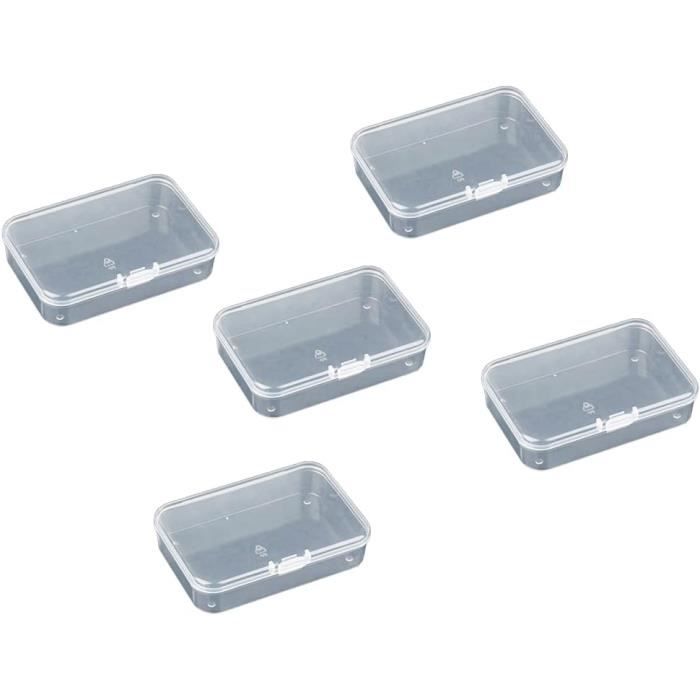 Lot De 12 Bouteilles Rectangulaires Transparentes Pour Rangement - Idéal Perles, 160 X 122 Mm, Plastique, Neuf