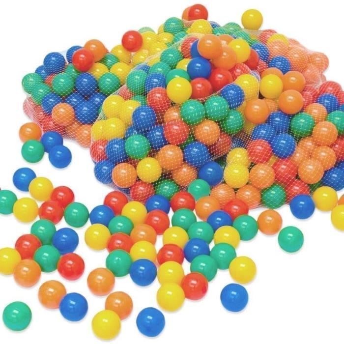 LittleTom - 200 Balles Colorées Pour Piscine à Balles - 6 Cm - Jeu D'Éveil Pour Bébés - Plastique Sans BPA