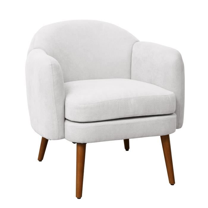 svita johan fauteuil lounge fauteuil rembourré accoudoirs moderne blanc
