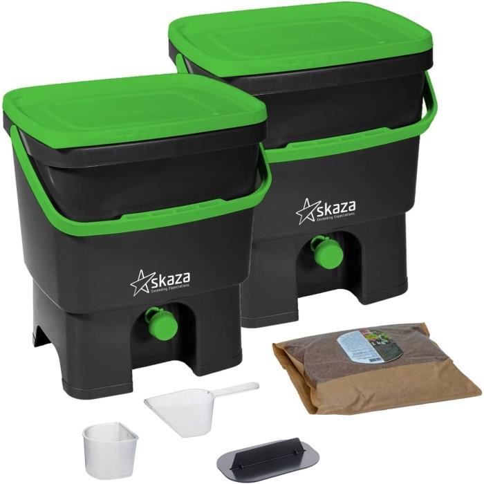 Compostiera Da Giardino 230L - In Plastica Nero, Per Fertilizzante Naturale - Foto 7